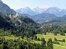 Berge und Wiesen rund um Schloss Neuschwanstein und Hohenschwangau