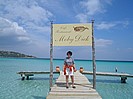 Marie-Luise am Strand von Santa Giulia