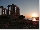 Sonnenuntergang in Kap Sounion