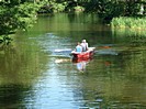 Ein Ruderboot auf der Spree